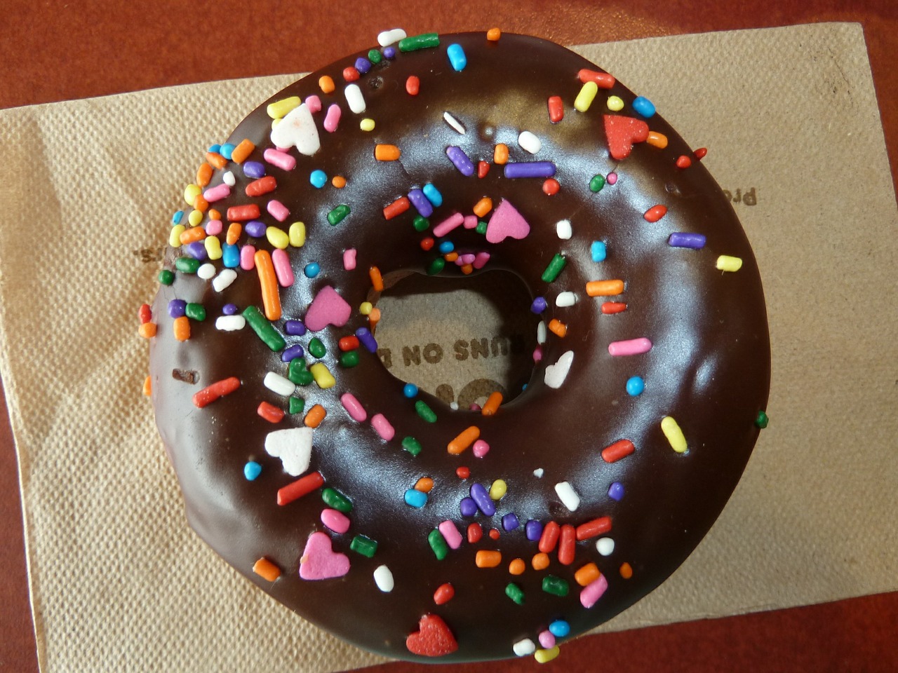 doughnut sprinkles chocolate free photo