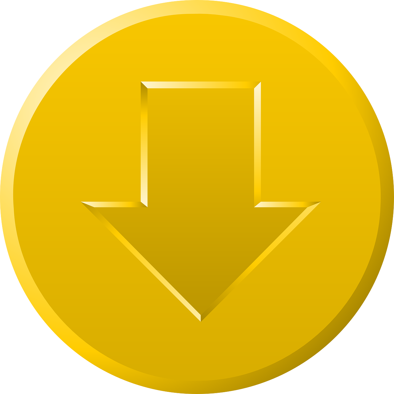 download button gold free photo
