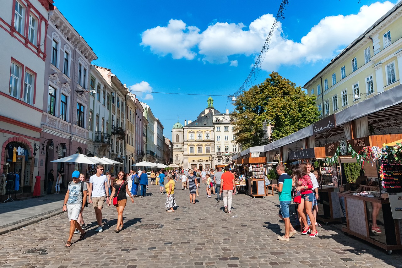 downtown old town lviv free photo