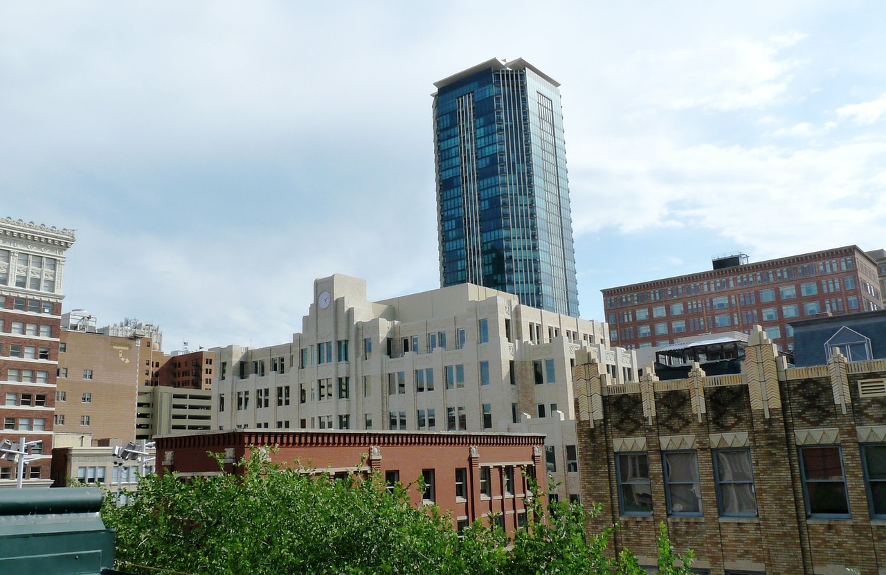 downtown buildings skyscrapers free photo