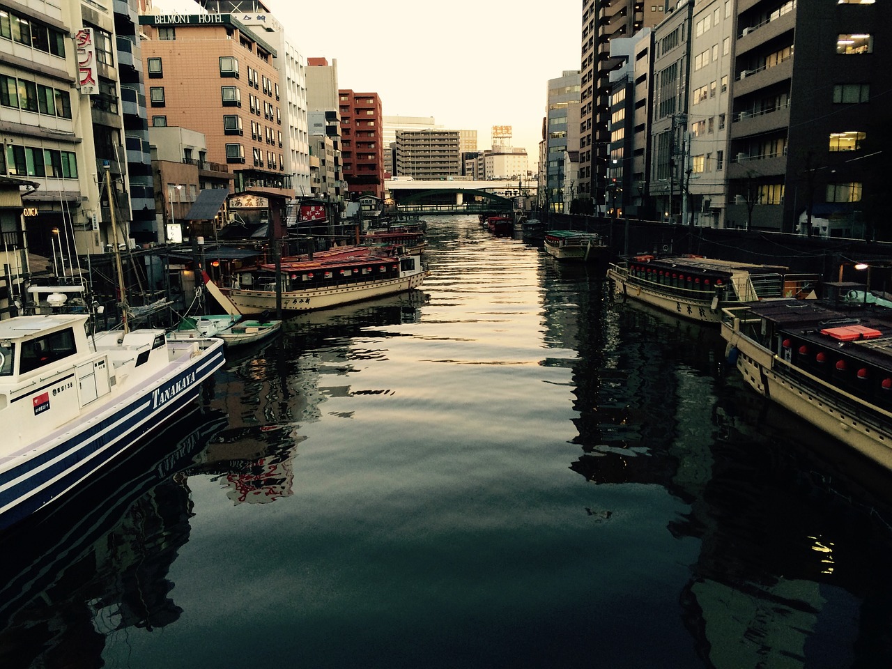 downtown asakusa-bashi skyline free photo