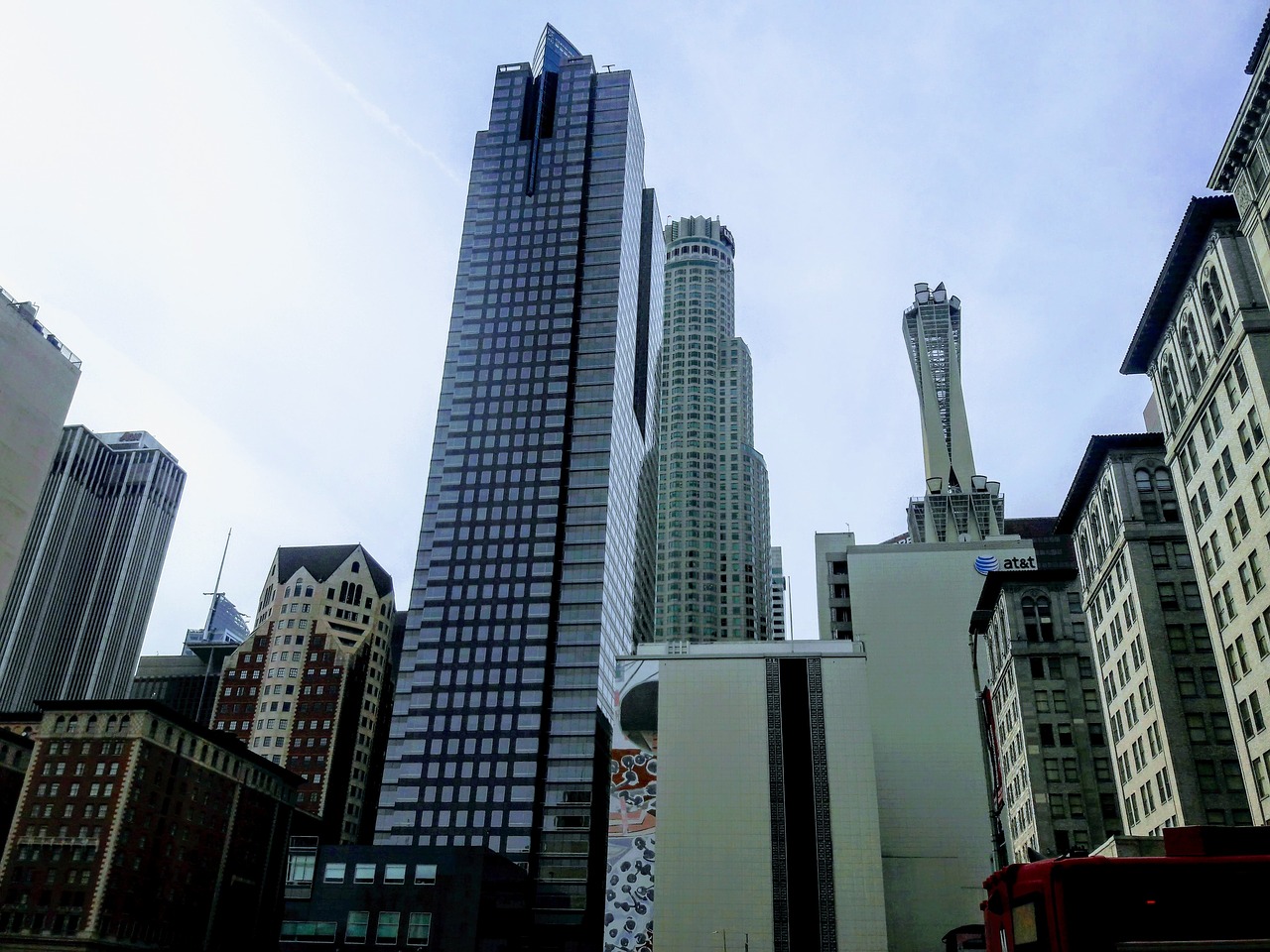 downtown los angeles cityscape skyline free photo