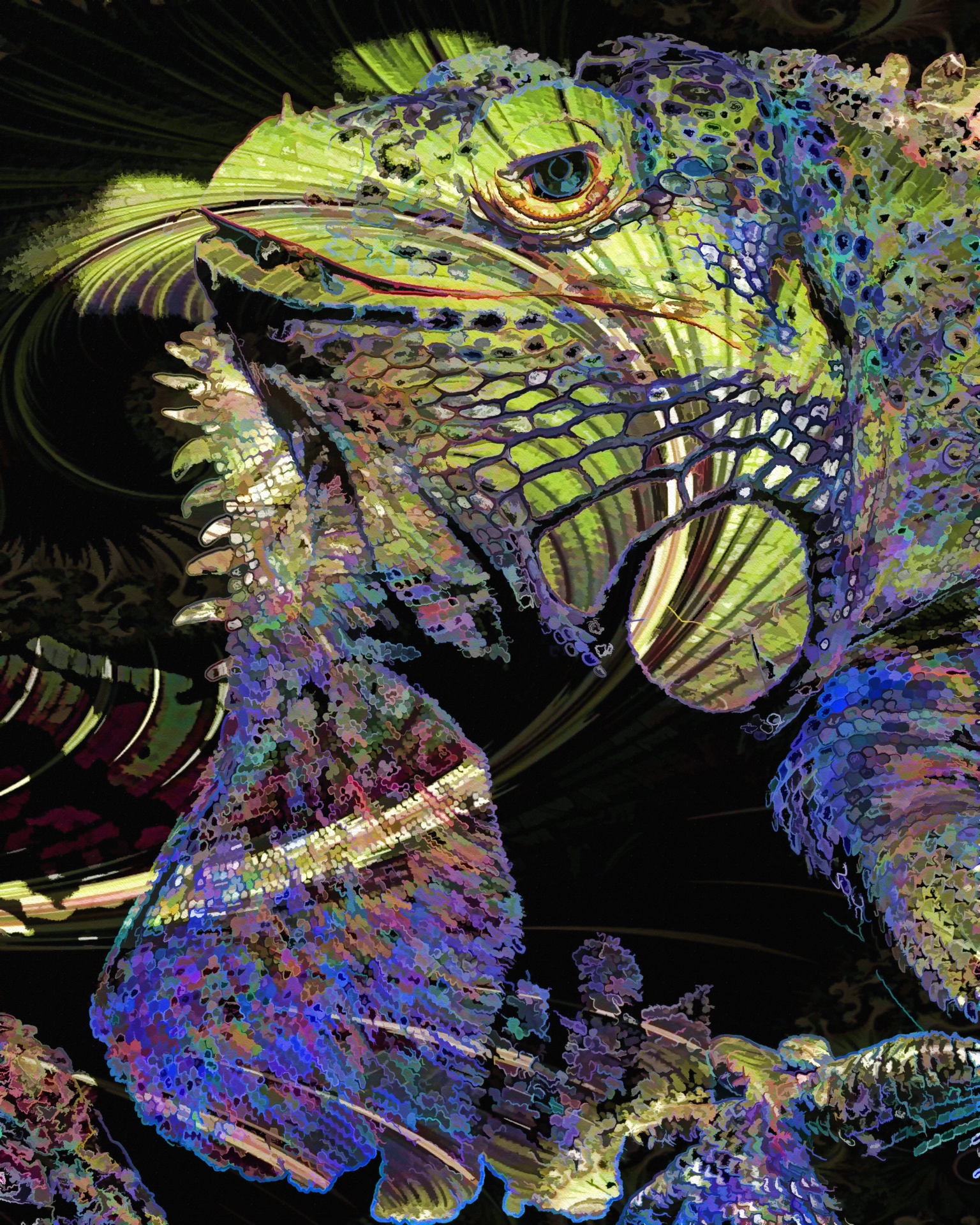 abstract lizard surreal free photo