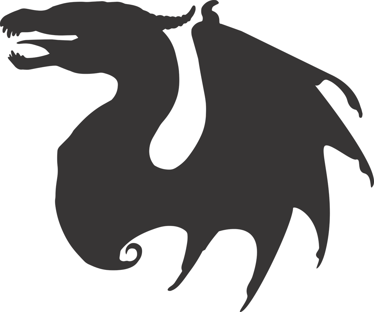 dragon dragon vector dragon silhouette free photo