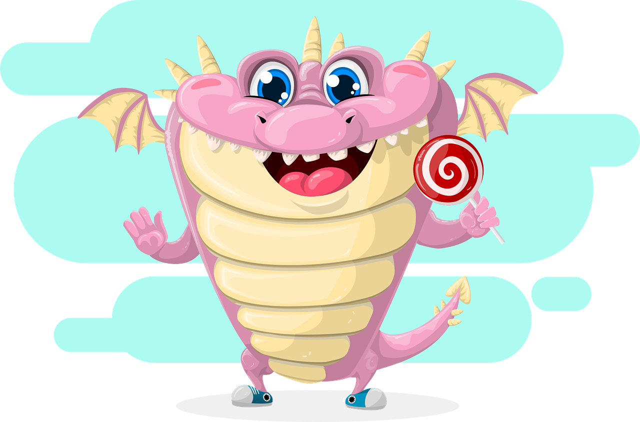 dragon cute pink free photo