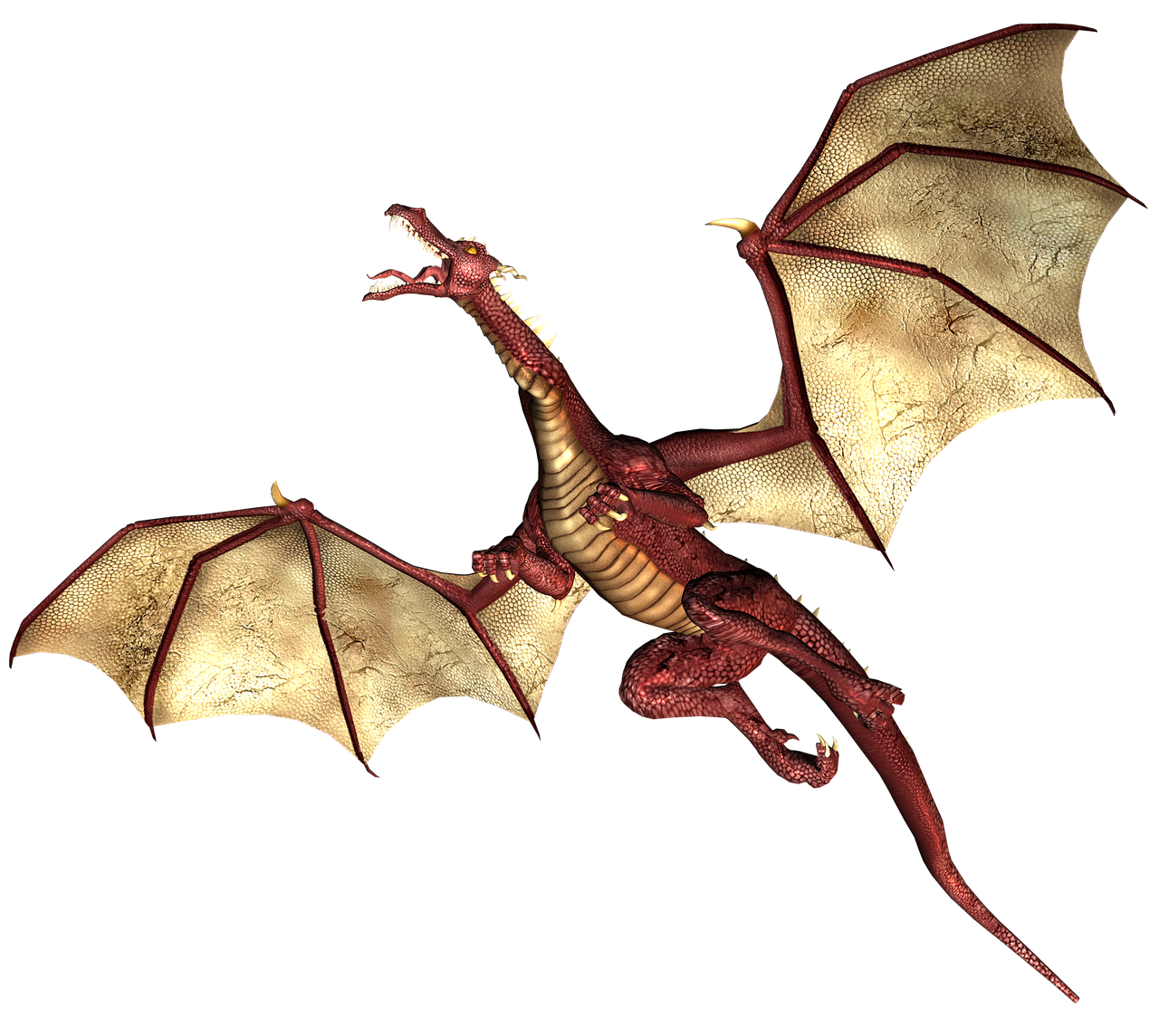 dragon flying wings free photo