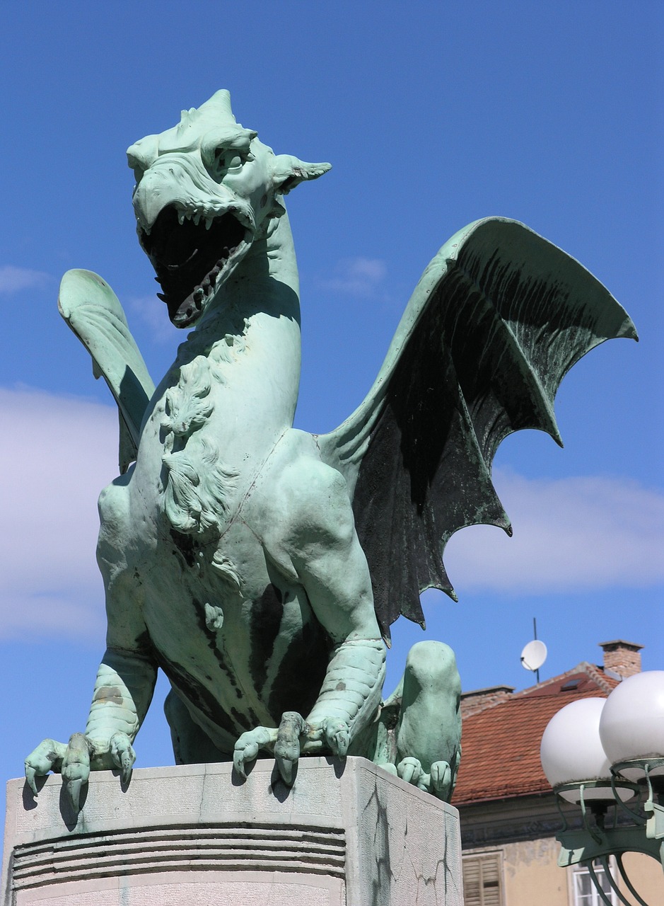 dragon bridge sculpture free photo