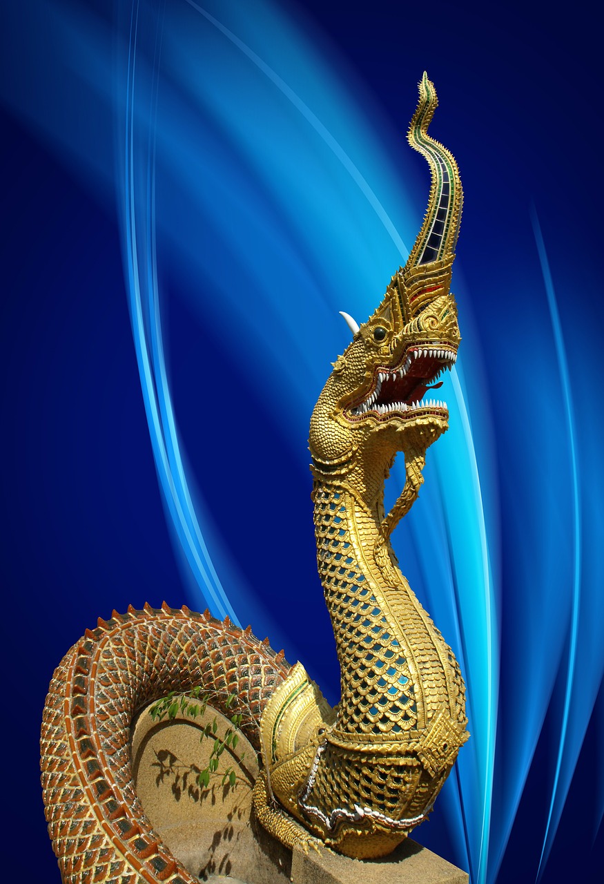 dragon statue thailand free photo