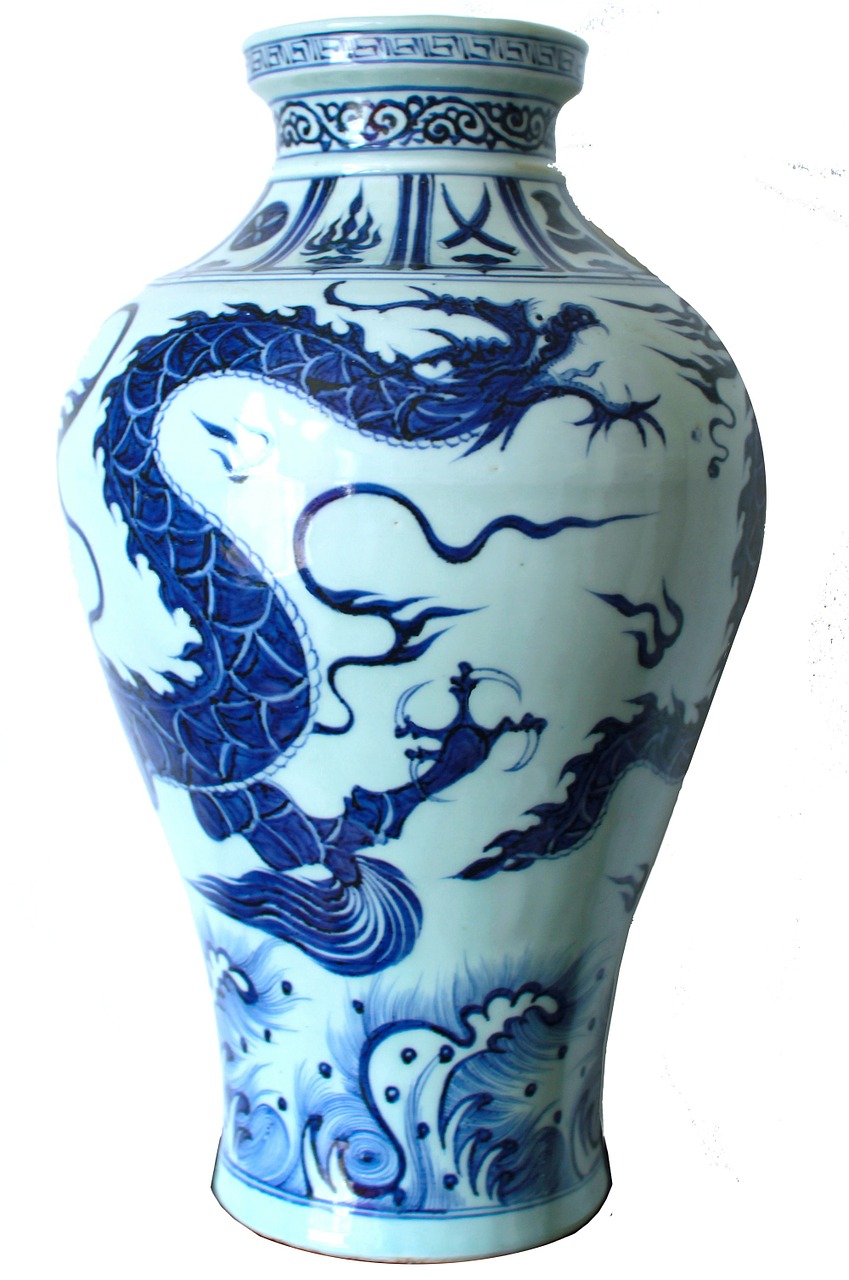 dragon vase antique free photo