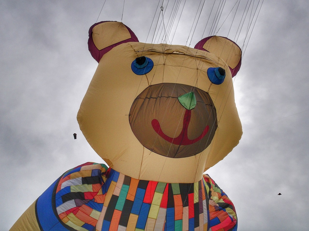 dragon kite flying bear free photo