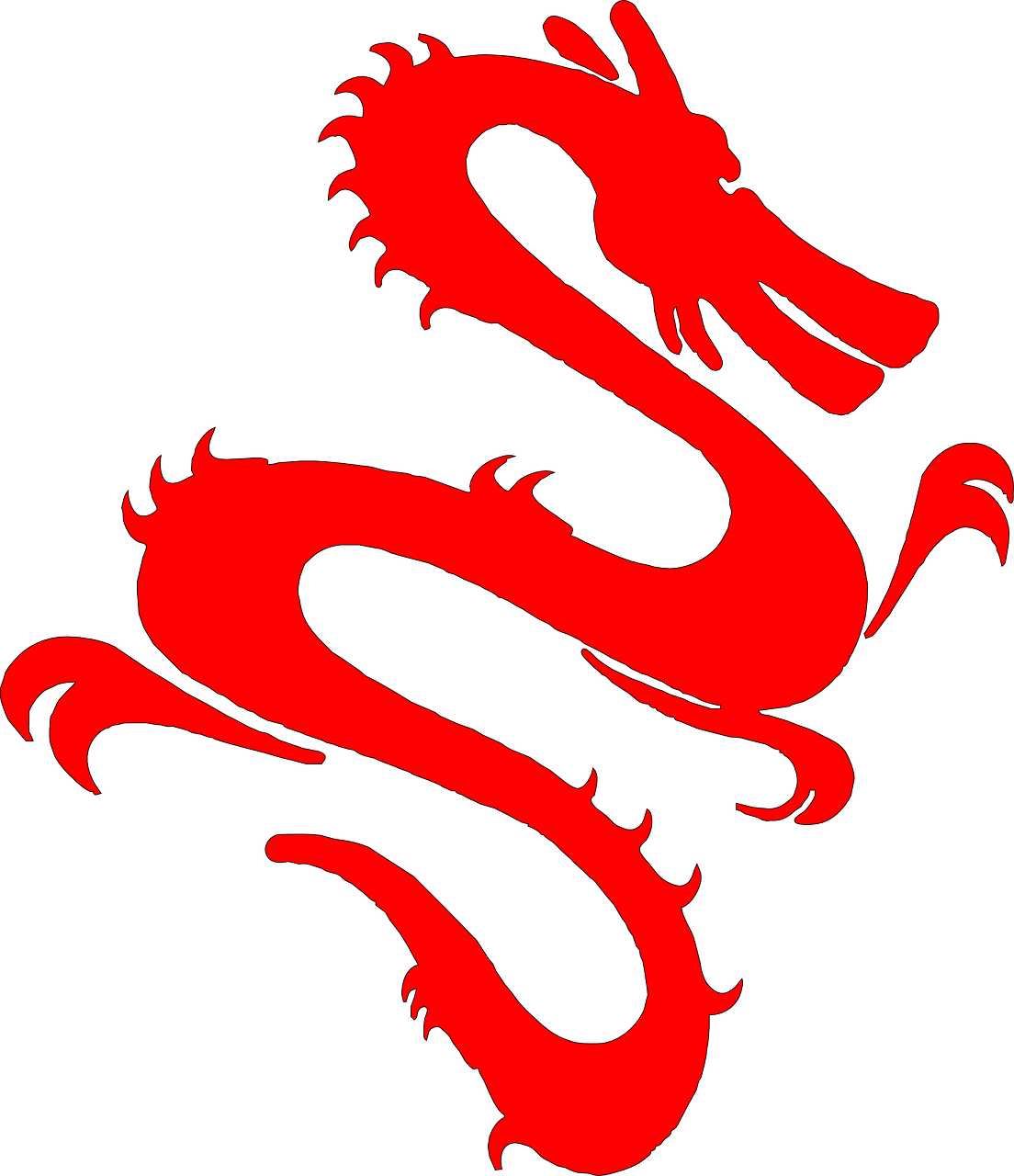 dragon calligraphy red free photo