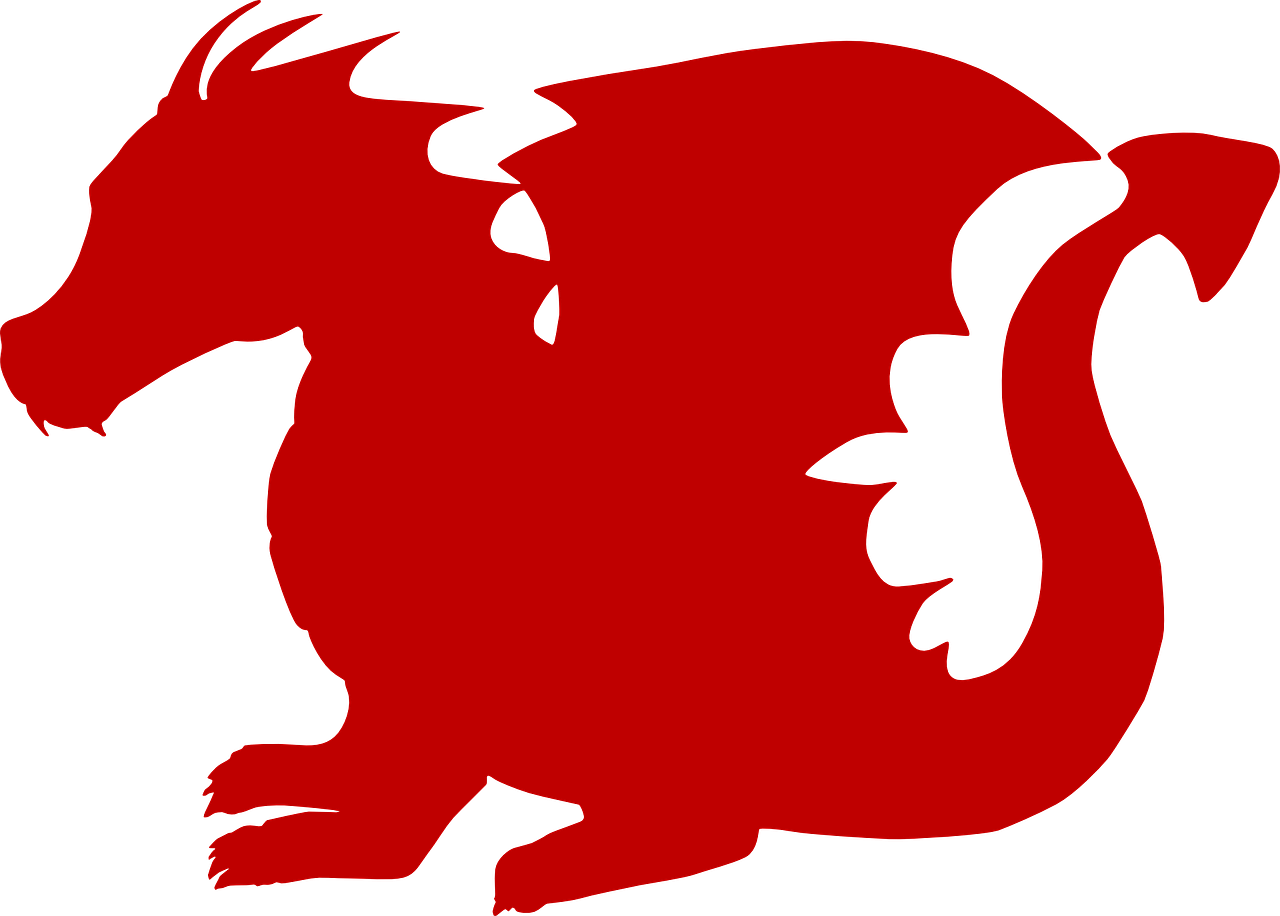 dragon red symbol free photo