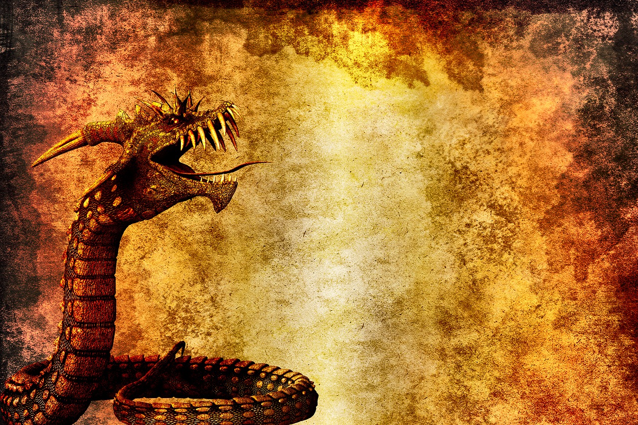 dragon  snake  background free photo