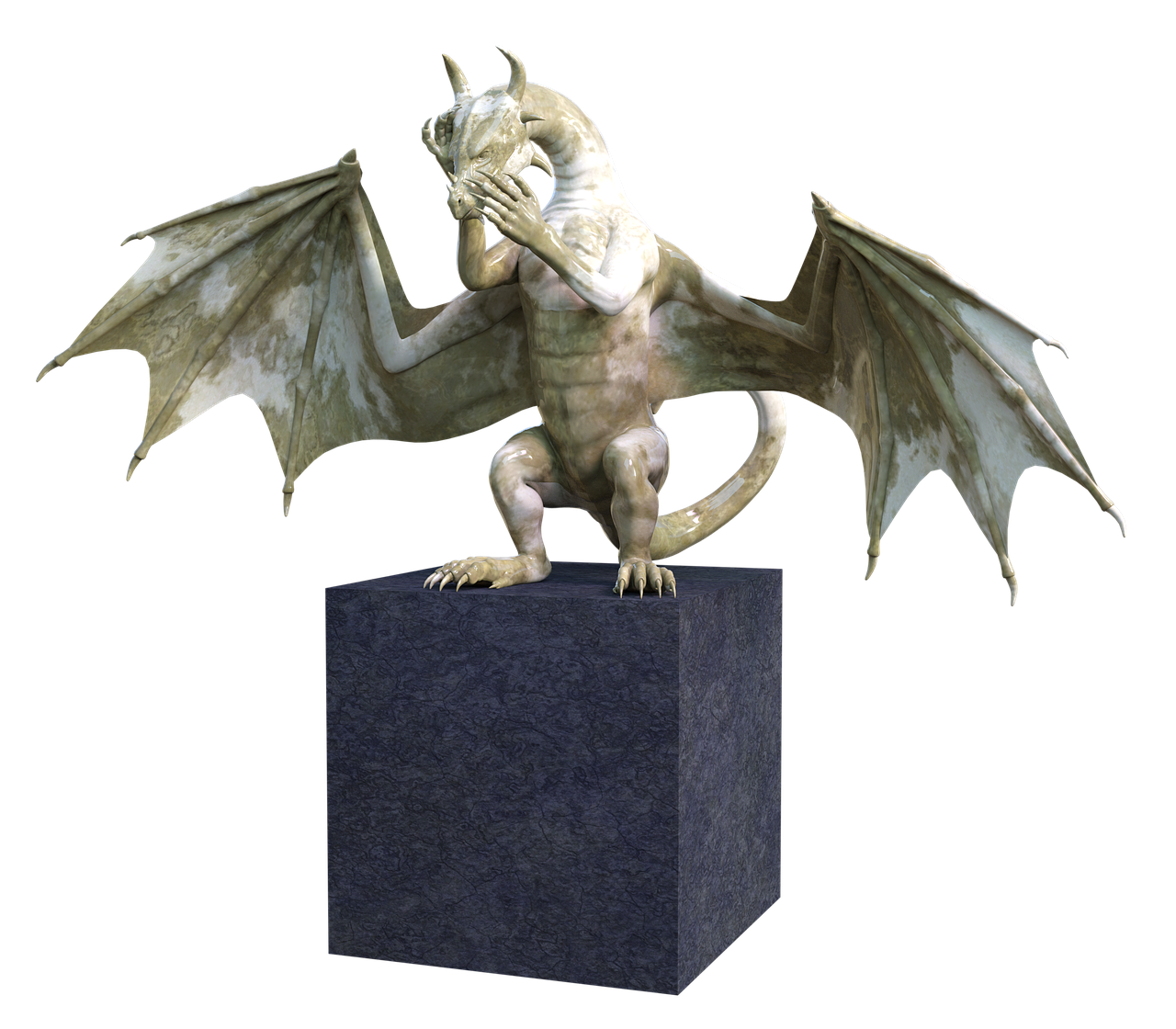 dragon  stone  mythical creatures free photo