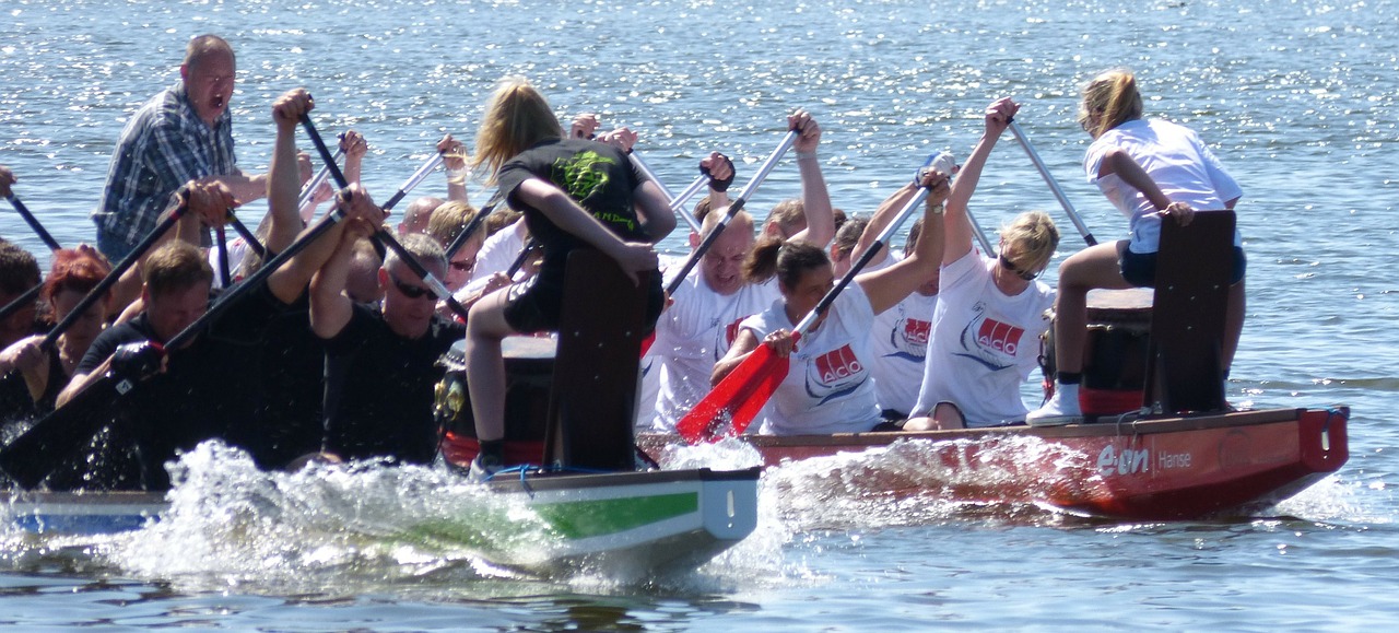 dragon boat boot water sports free photo