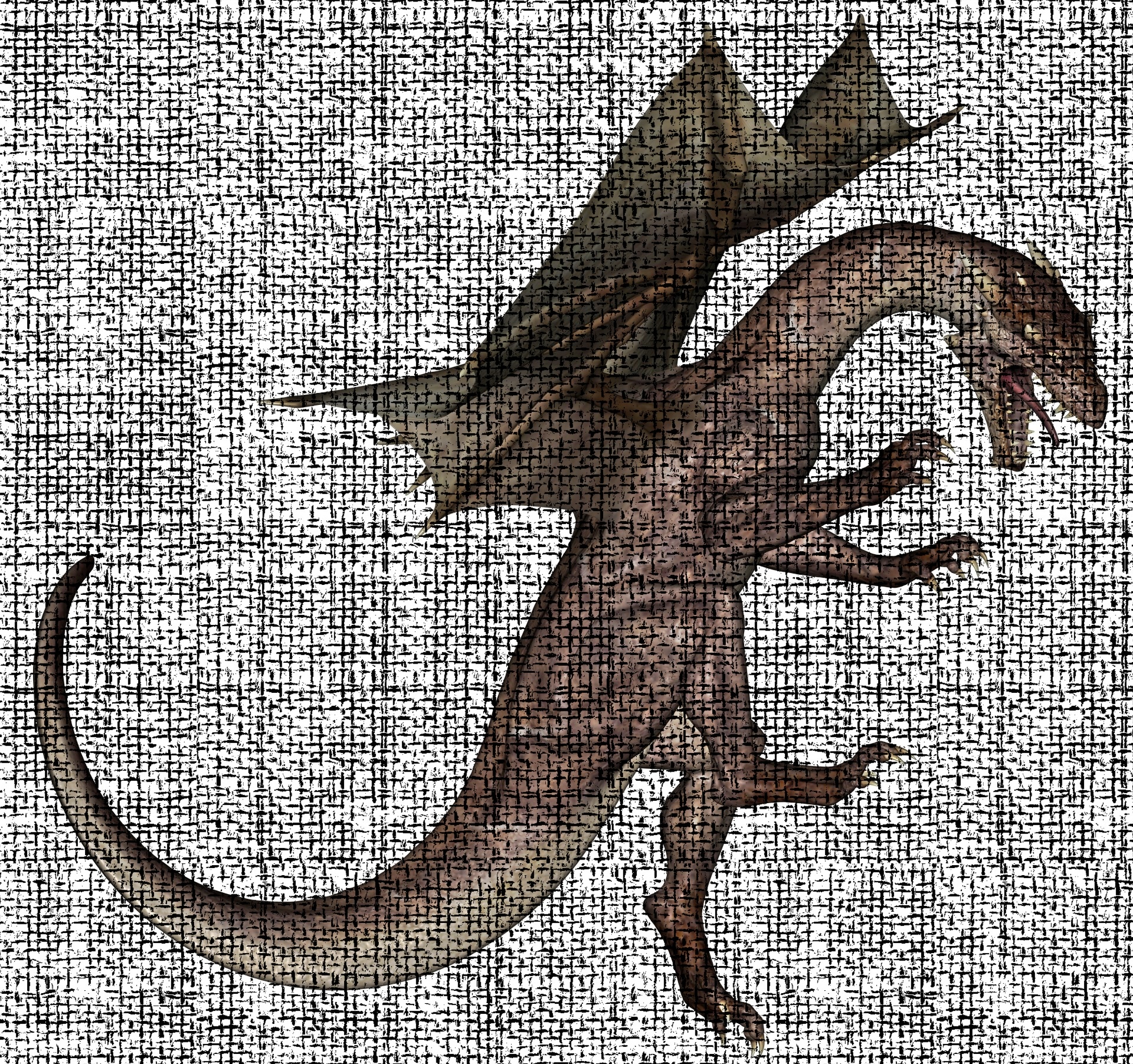 drawing dragon fabric free photo