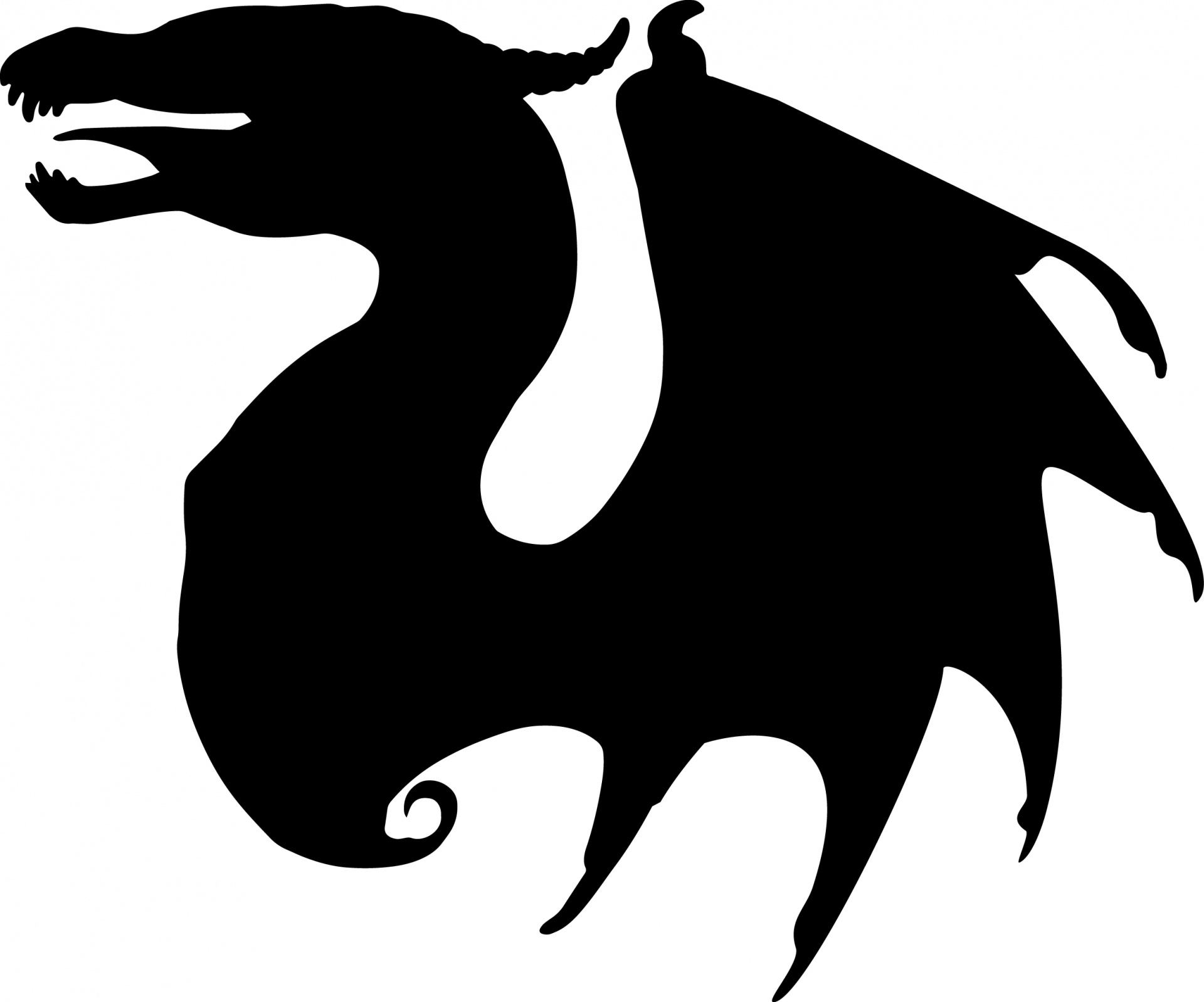 dragon dragon vector dragon silhouette free photo