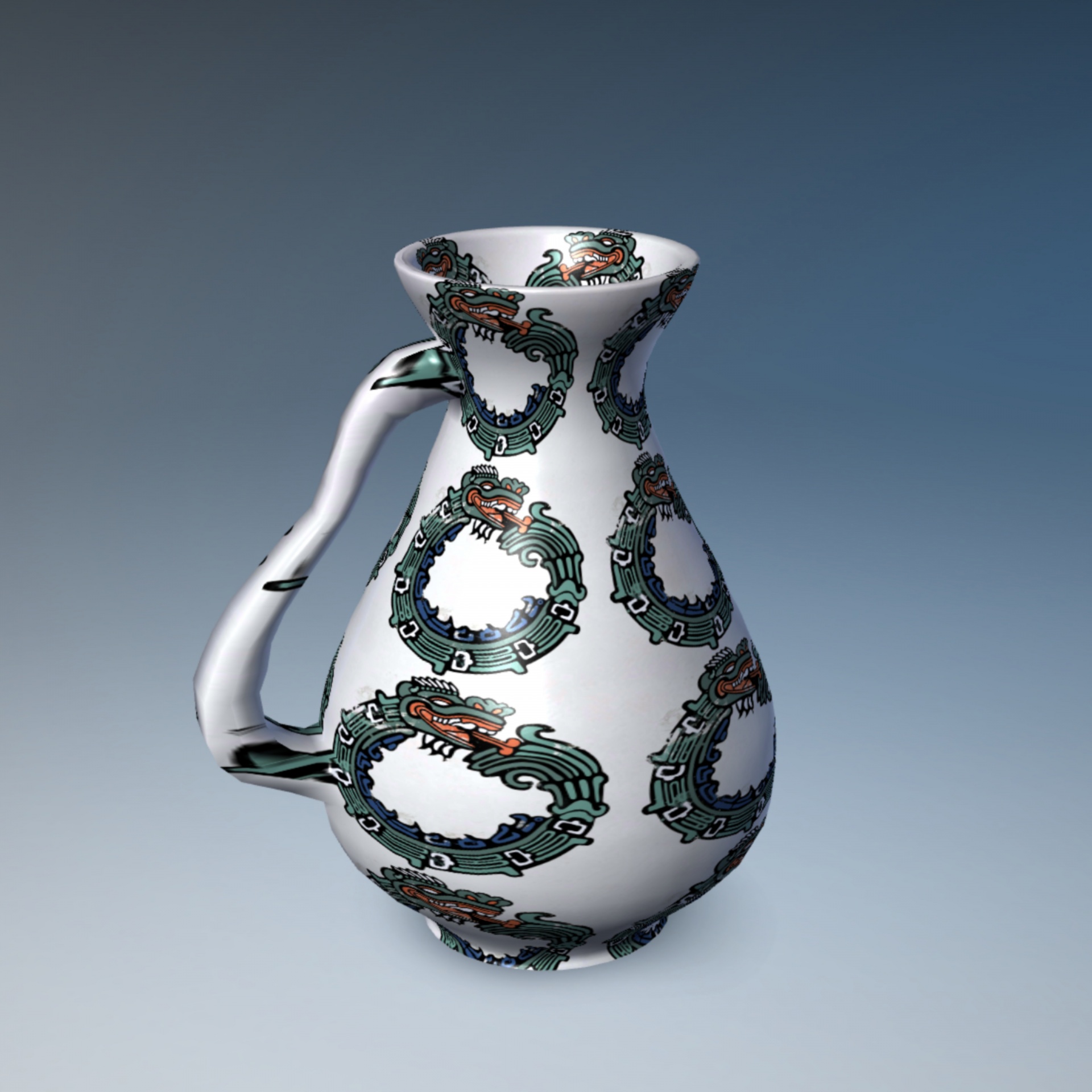 dragon vase isolated free photo