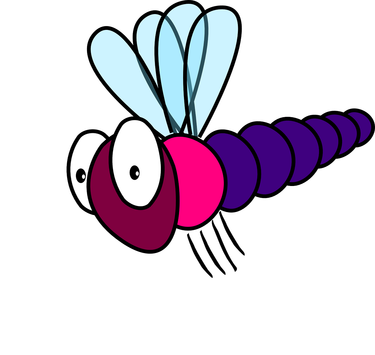 dragonfly cartoon colourful free photo