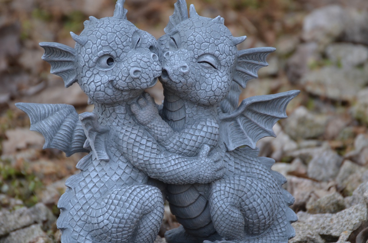 dragons stone figure sculpture free photo