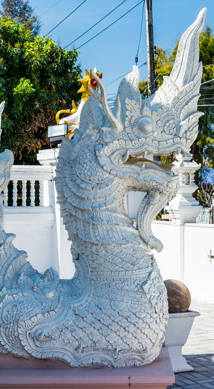 dragons white temple complex free photo