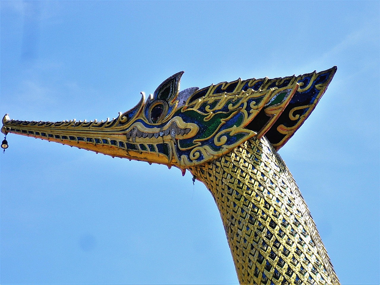 dragon's head temple thailand free photo