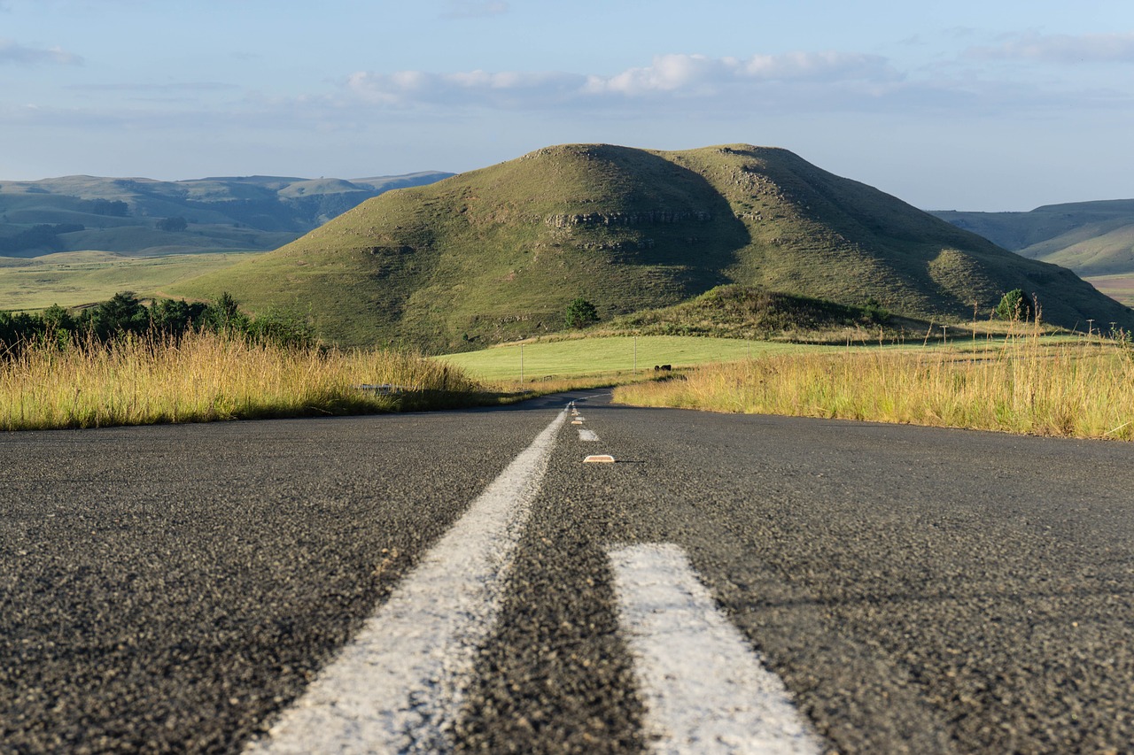 drakensberg mountains road landscape free photo