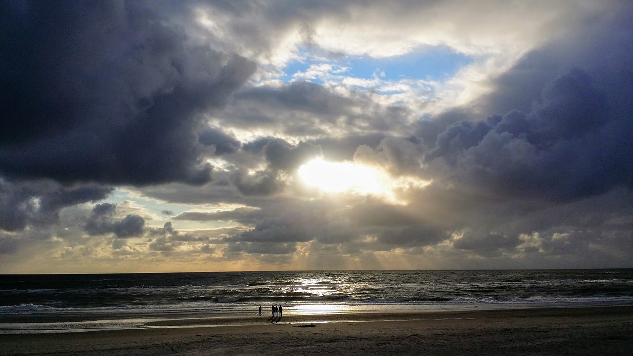 drama  sunset  north sea free photo