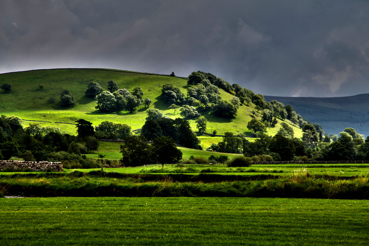 clouds country countryside free photo