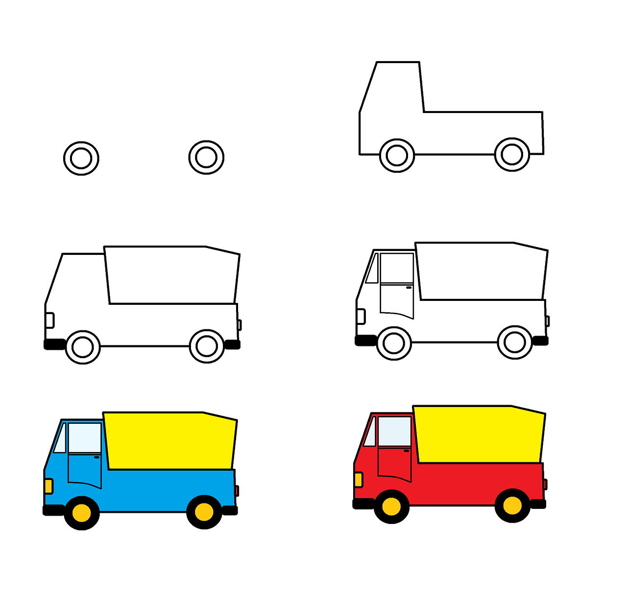 drawing truck car free photo