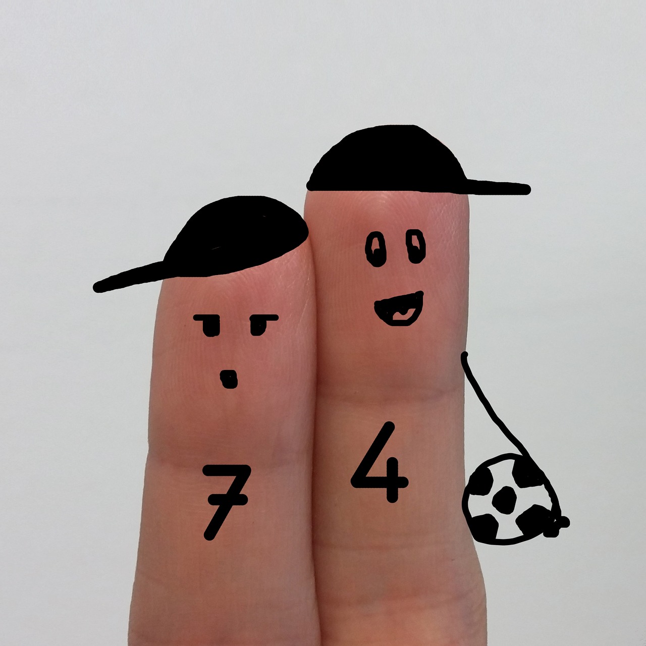 drawing fingers smilies free photo