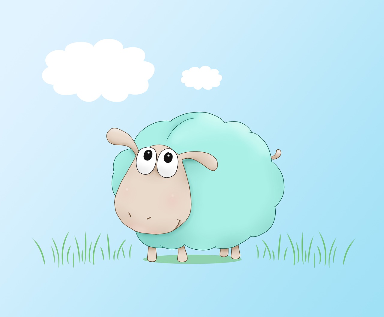 drawing cartoon sheep free photo