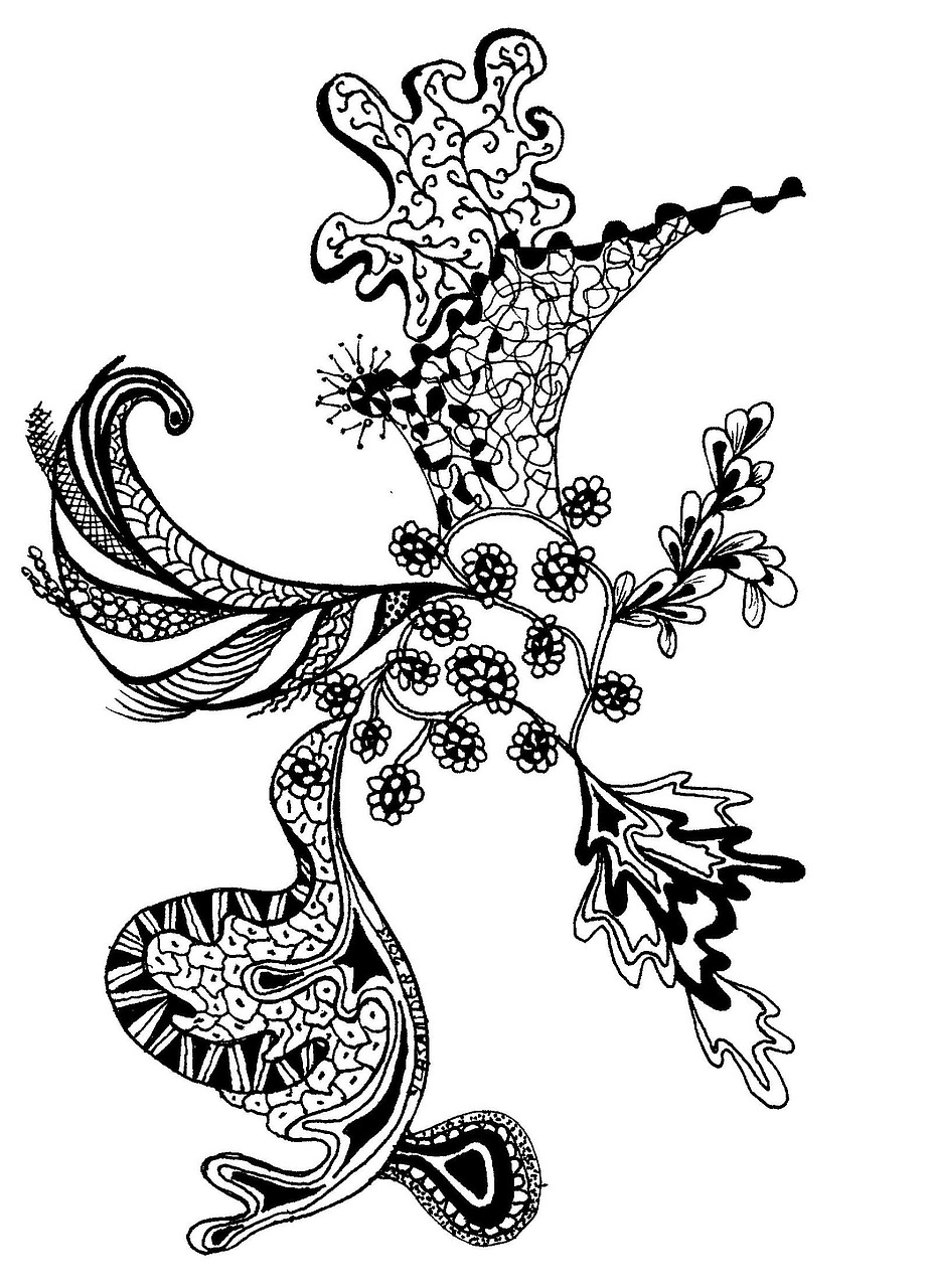 drawing zentangle doedel free photo