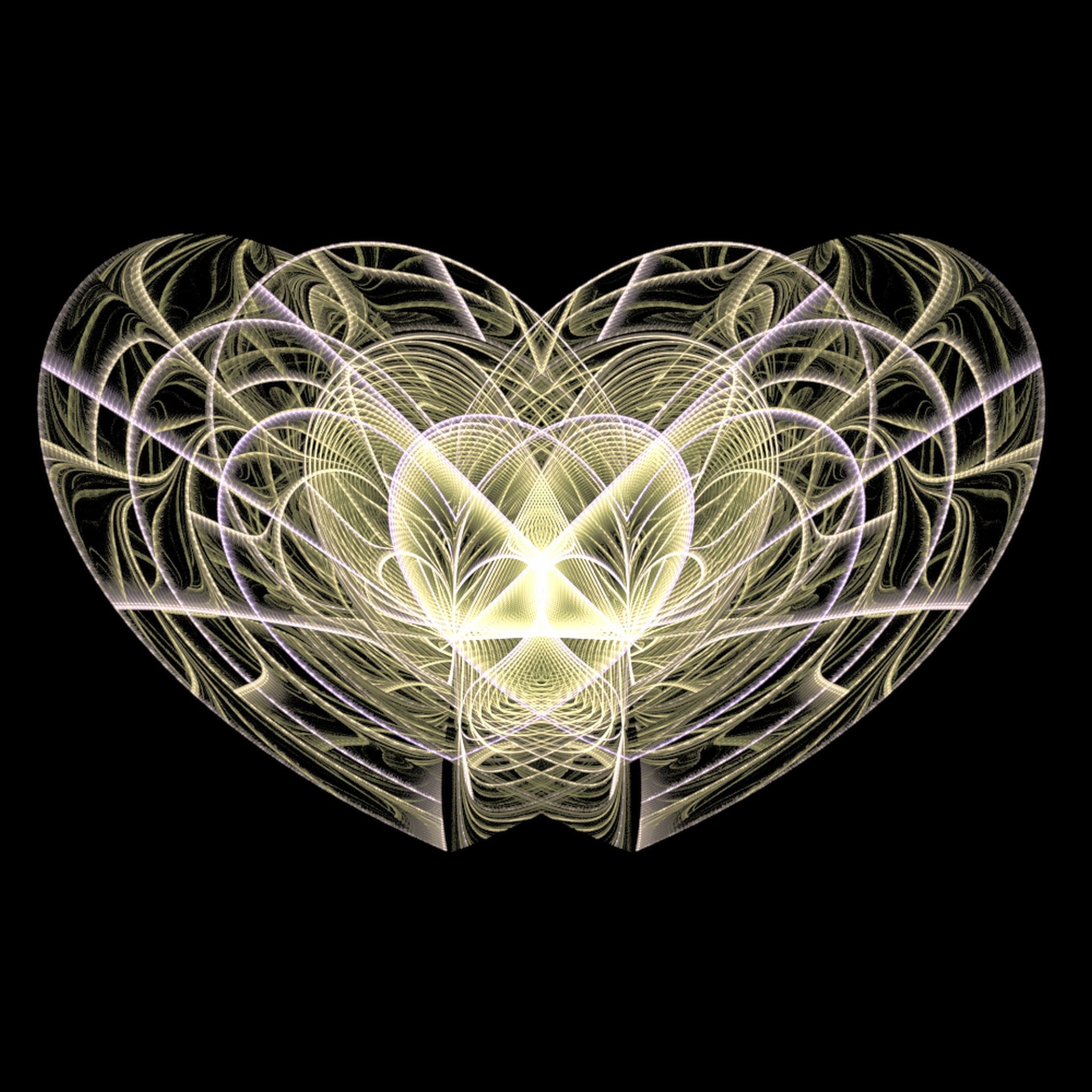 drawing hearts fractal free photo