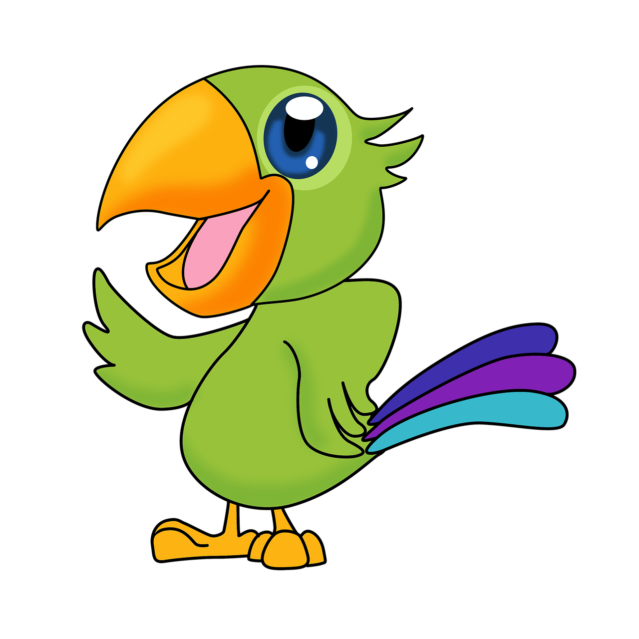 Branches On The Parrot  Parrot cartoon Parrot image Parrot drawing   Clip Art Library