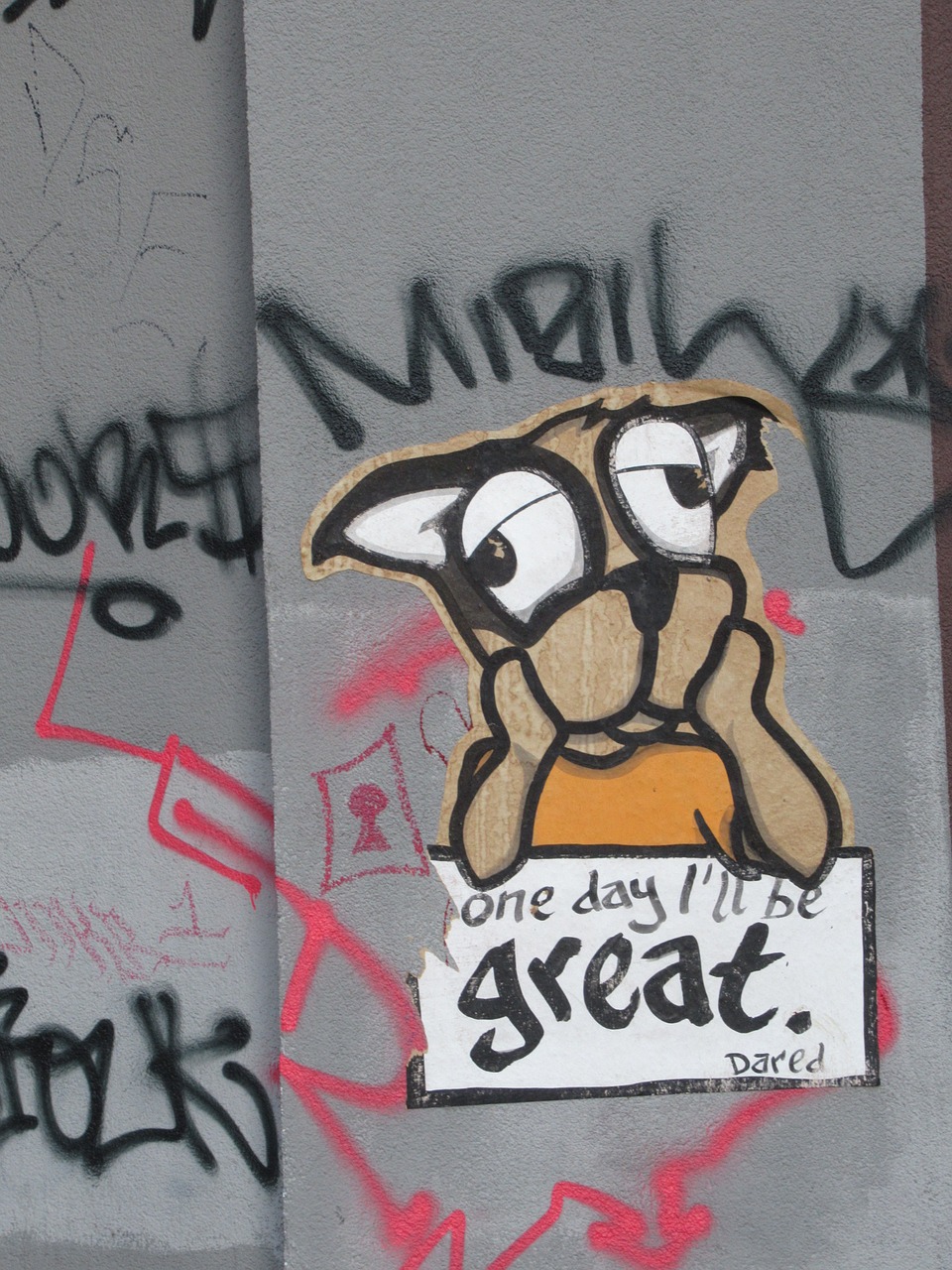 dream graffiti dog free photo