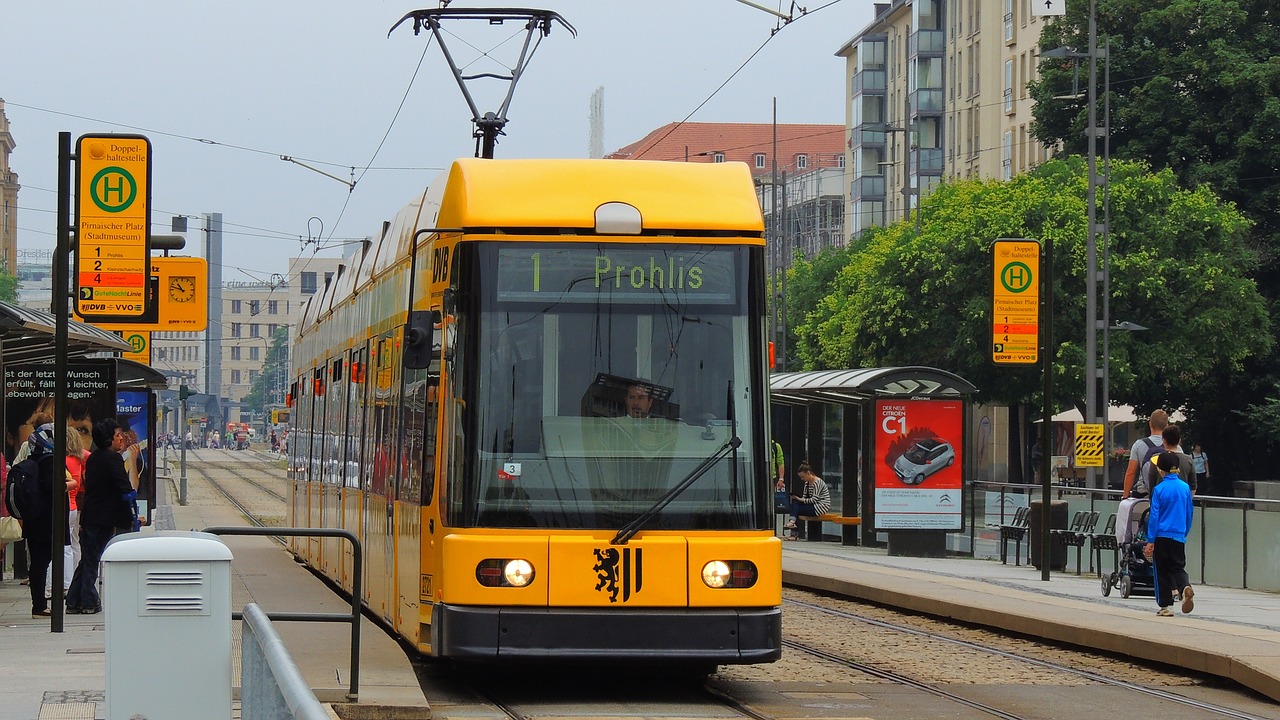 dresden tram germany free photo
