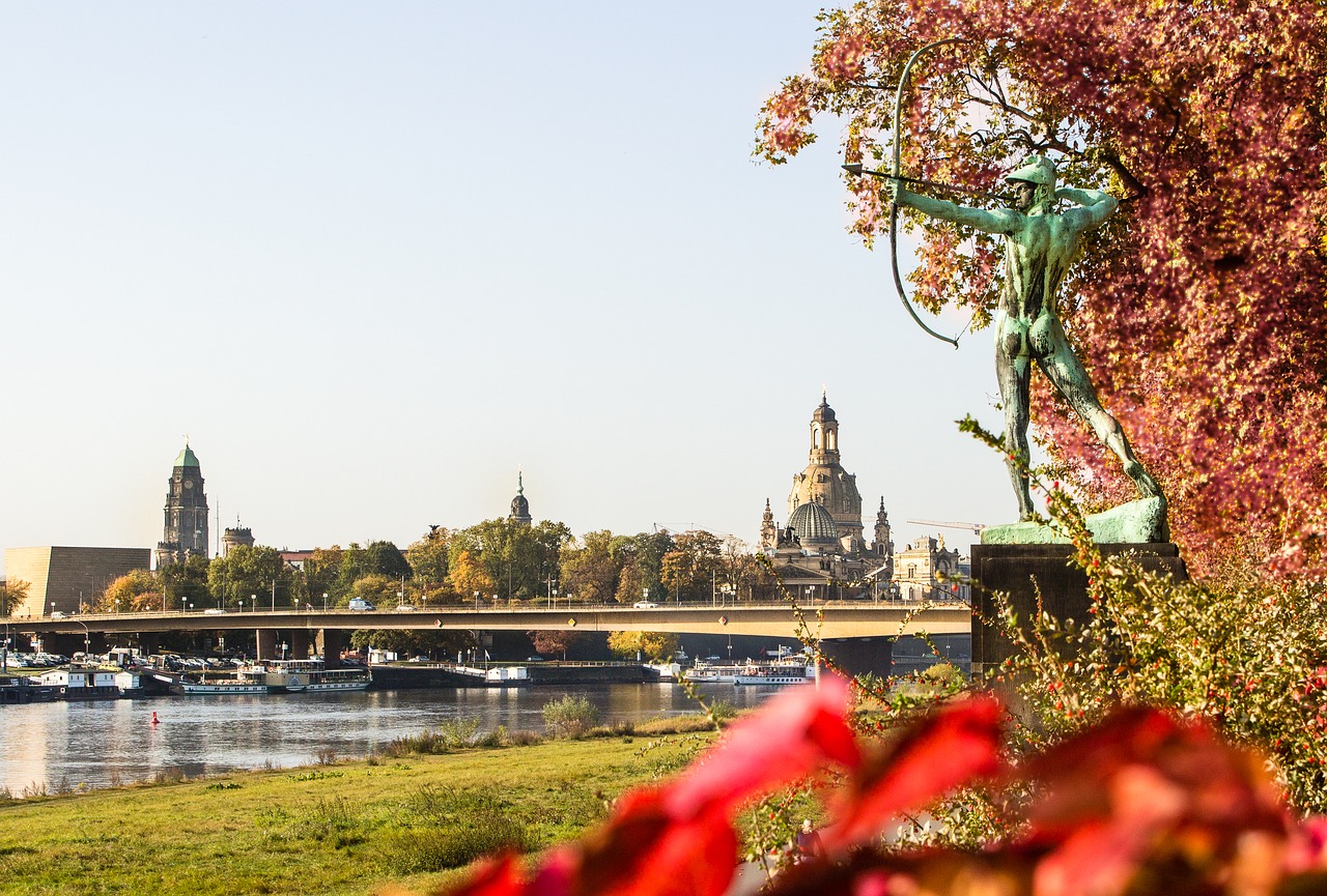 dresden autumn river free photo