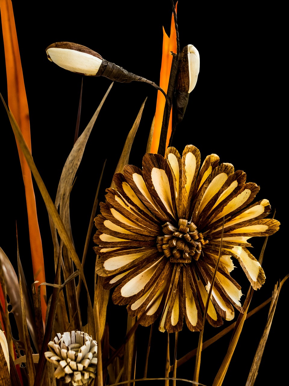 dried flowers bouquet grasses free photo