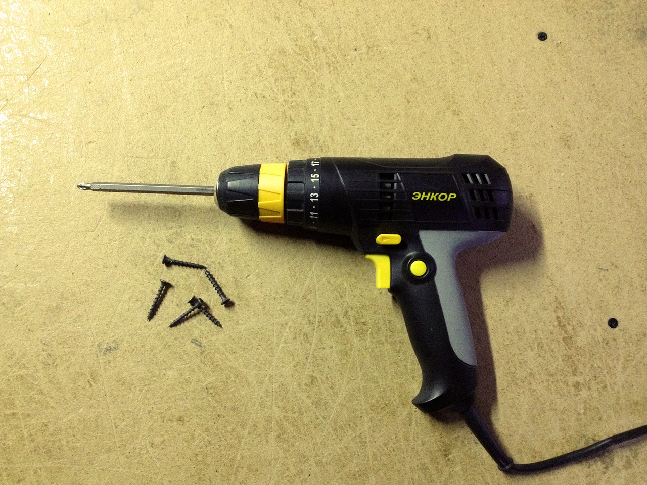 drill screwdriver black free photo