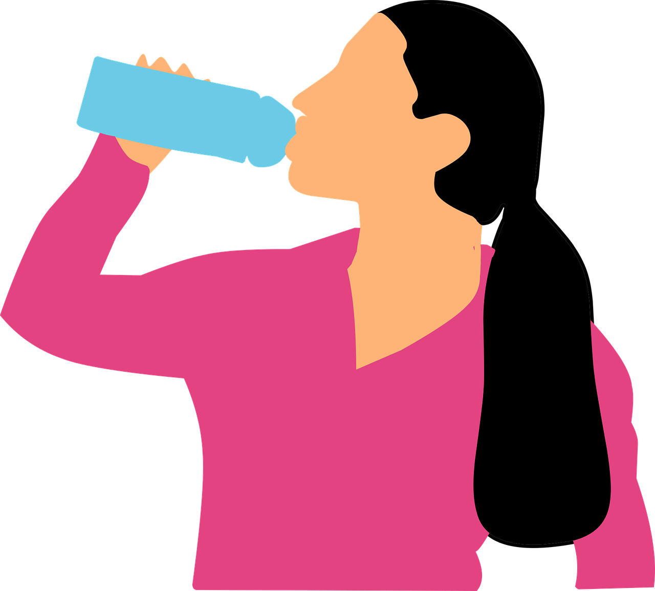 drinking water woman free photo
