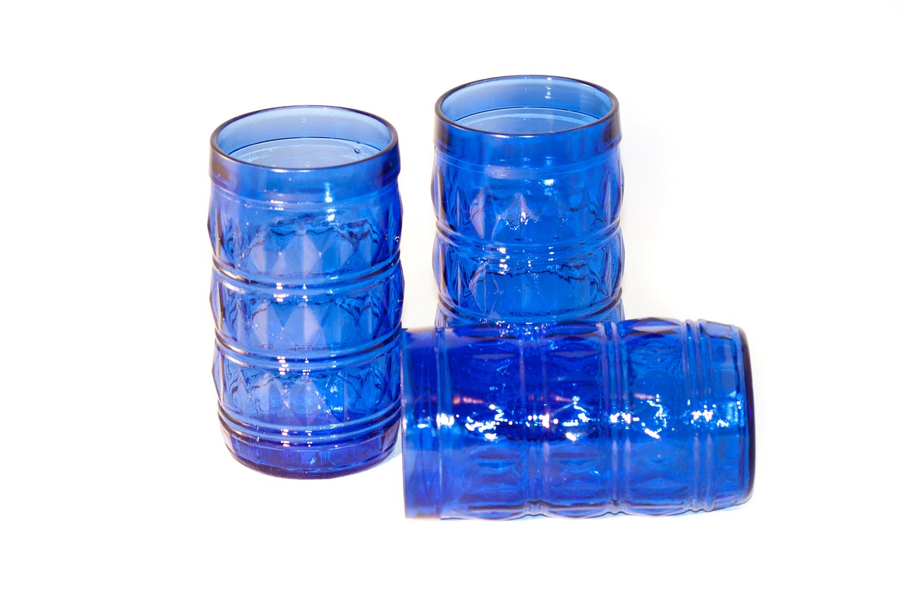 drinking glasses glass blue free photo