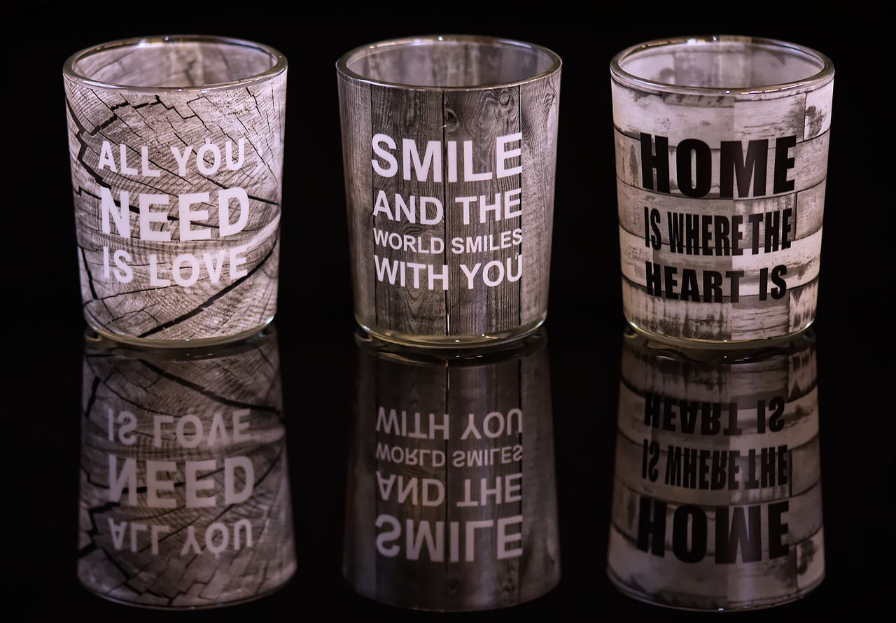 Drinking glasses, mirroring, proverbs, motivation, love - free image ...