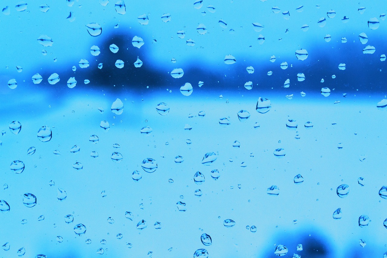 drip blue window free photo
