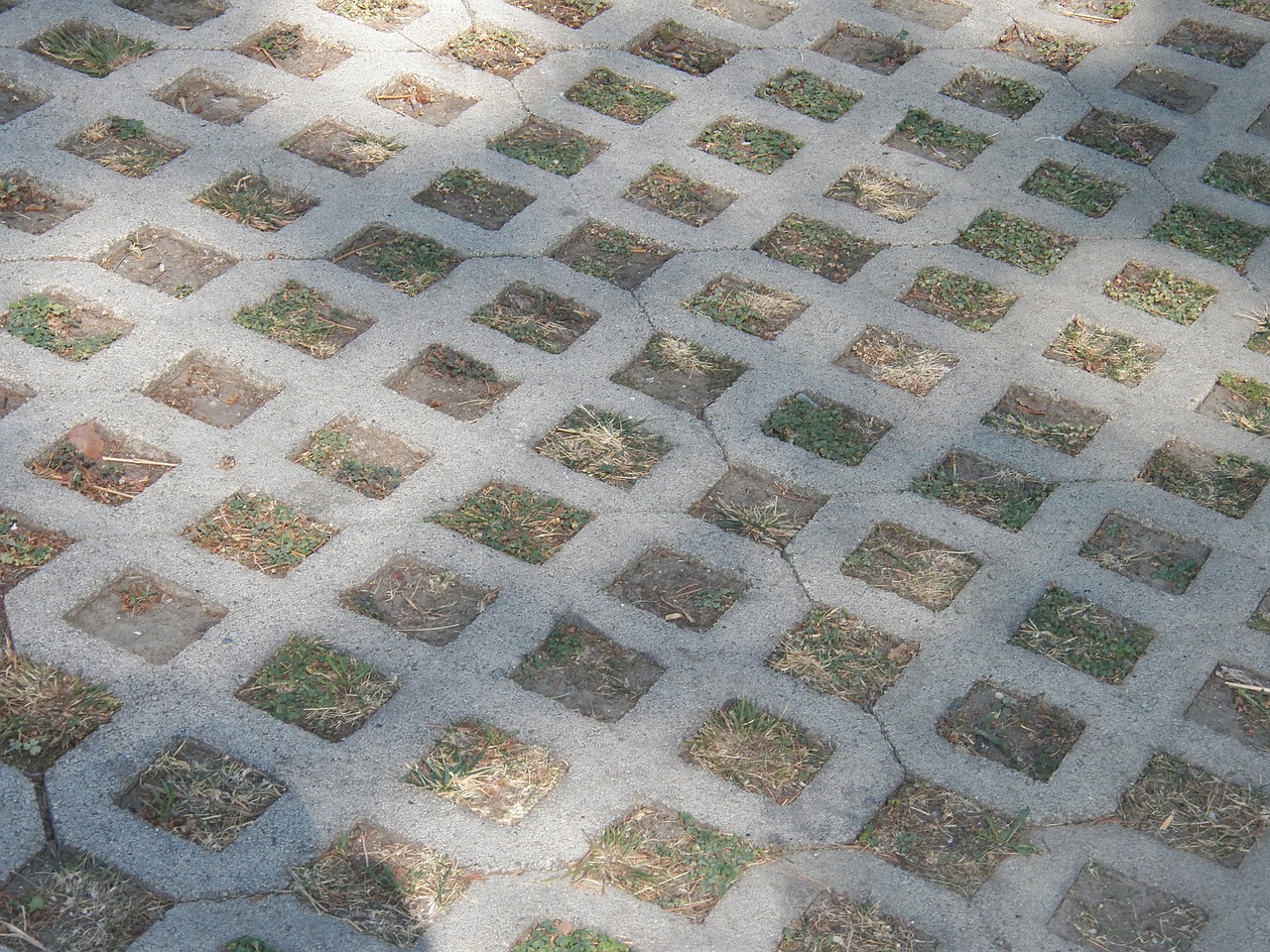 driveway square blocks pattern free photo