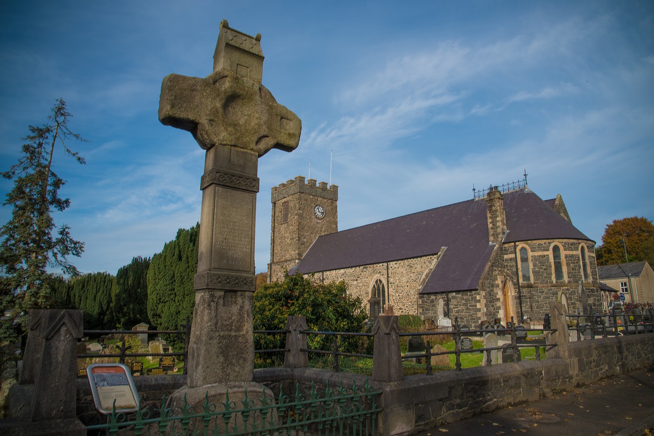 dromore high cross and cathedral high cross historic free photo