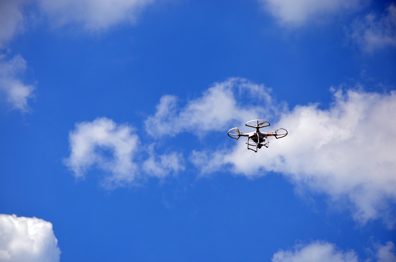 drone sky clouds free photo