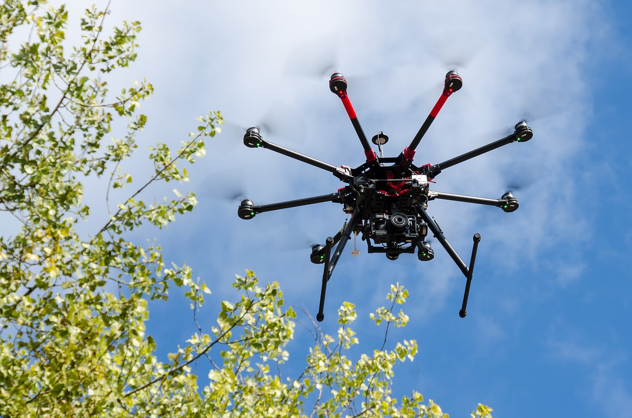 drone hexacopter uav free photo