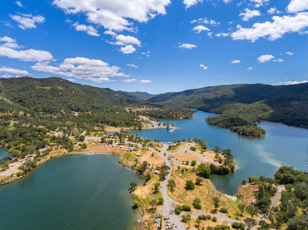 drone california lake free photo