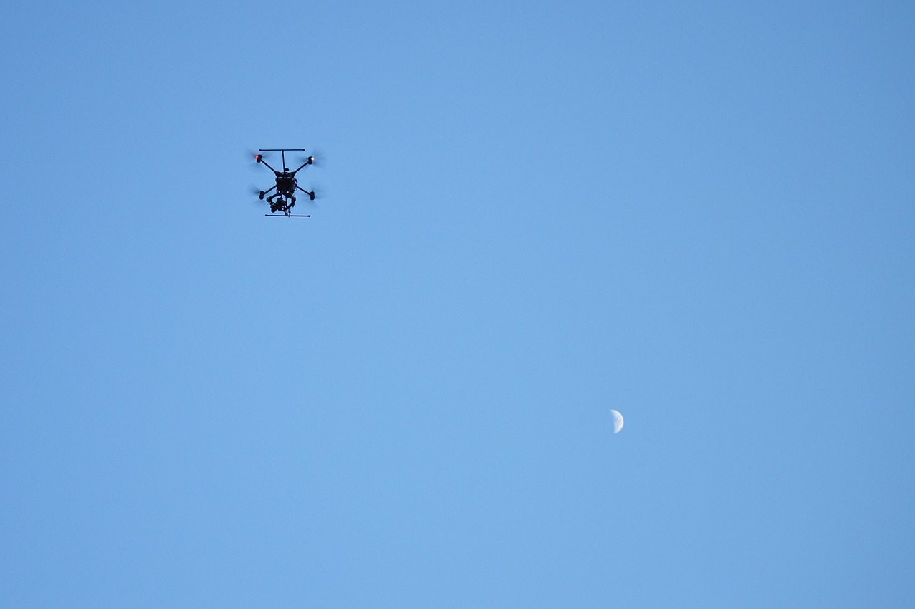 drone air moon free photo